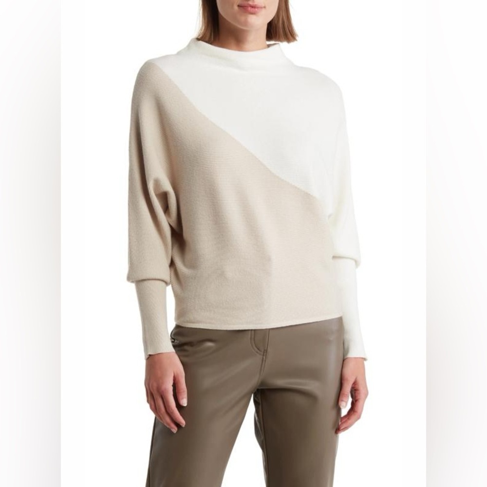 TRUTH | Two-Tone Cream and Tan Women's Sweater